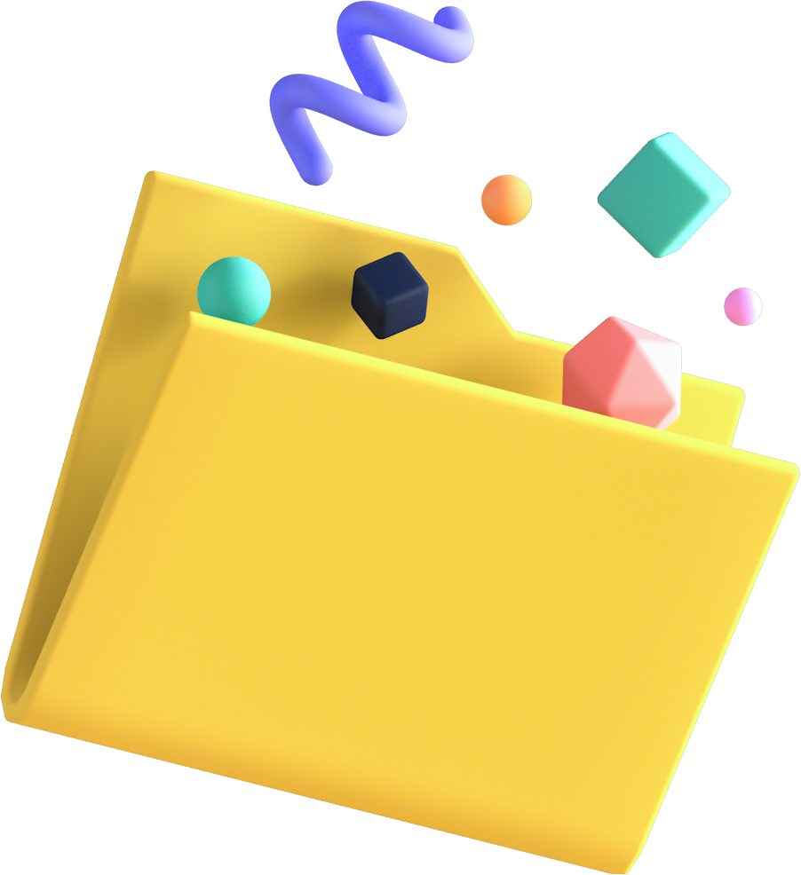 3D Floating Element Folder